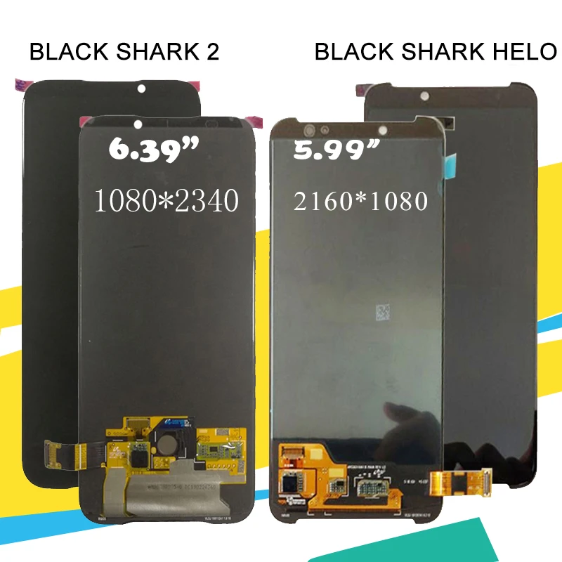 HH для Xiaomi Black Shark 2 ЖК-экран с сенсорным дигитайзером сборка запчасти Черная Акула Helo 2 ЖК-дисплей