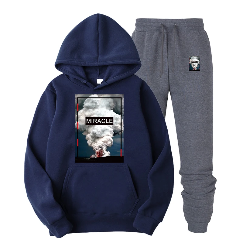 

New brand Photo stamp of volcanic eruption Hoodie Streetwear Hip Hop Hooded Hooded Hoody Mens Hoodies and Sweatshirts Size S-XXL