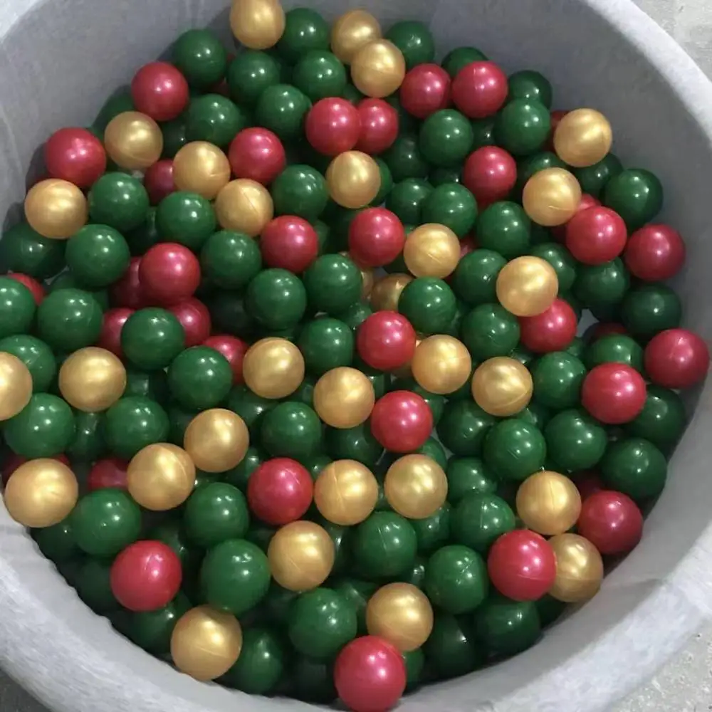 

80pcs/lot christmas Soft Plastic ToyBalls Water Pool Ocean Wave Ball Baby Funny Toys Stress Air Ball Outdoor Fun Sports