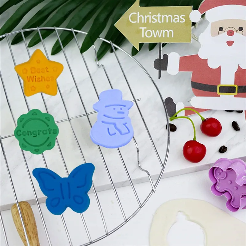 32 шт форма для рождественского печенья набор для детей DIY мультфильм пресс форма для выпечки для сахара помадка для бисквита