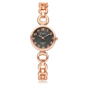 Lvpai Brand Watches Women Luxury Rose Gold Silver Bracelet Wristwatch Ladies Alloy Simple Casual Quartz Watches Clock 24
