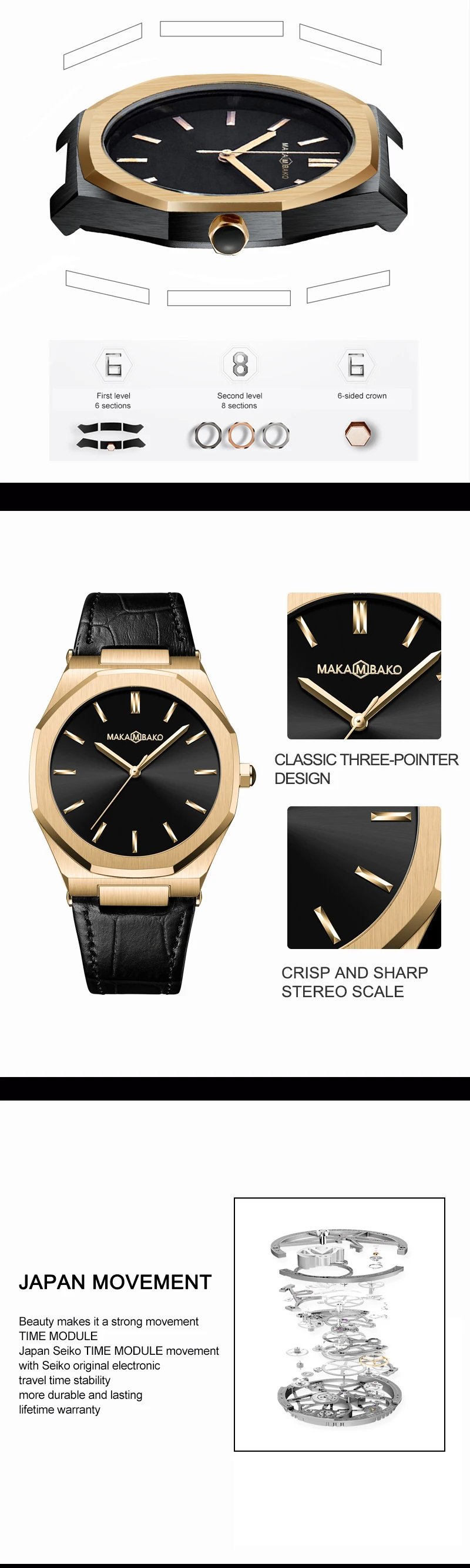 2021 New Luxury Genuine Leather Band Business Men's Quartz Watches Waterproof Creative All Black Dial Brand Male's Wristwatch