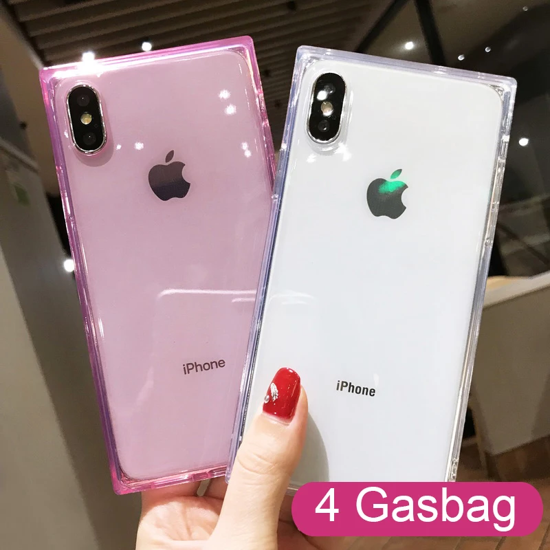 4 Gasbag Drop-Proof Soft Case for iphone xs 11 12 Pro MAX mini XR X 7 8 Plus 6 6s Clear TPU Silicone Anti Knock Phone Cover | Мобильные