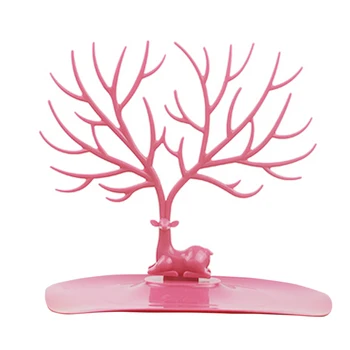 

Holder Plastics Organizer Jewelry Rack Unique Necklace Display Home Decor Deer Tree Stand Earring Ring