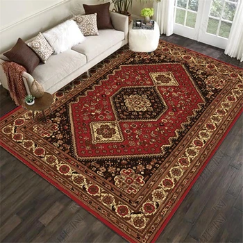 

High Quality Large Area Rugs Persian Style National Printed Carpets For Living Room Bedroom Anti-Slip Floor Mat Kitchen Tapete