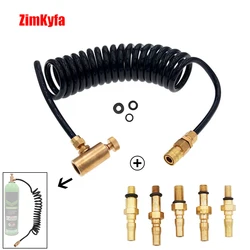 Airsoft Magazine Taps Adapter Kit with 2m Coil Hose for Green Gas Canister