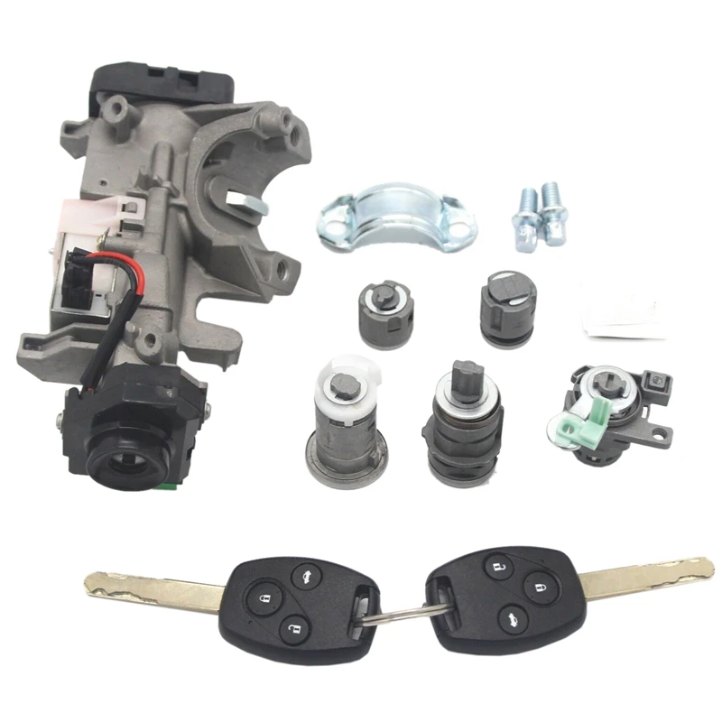 Для Honda Ac-cord 06-07 полный комплект переключатель зажигания цилиндр дверной замок с 2 ключами 8E чипы