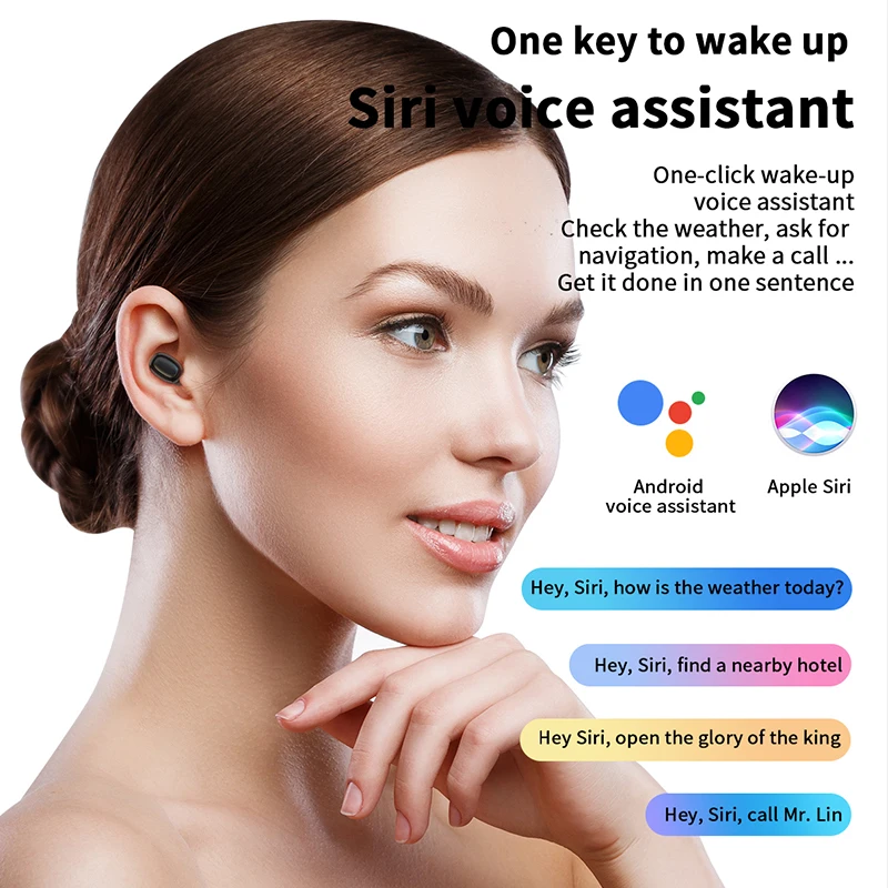 Wireless Earphone Bluetooth V5.0 TWS Wireless Bluetooth Headphone LED Display with 1800mAh Power Bank Headset for Xiaomi Lotus