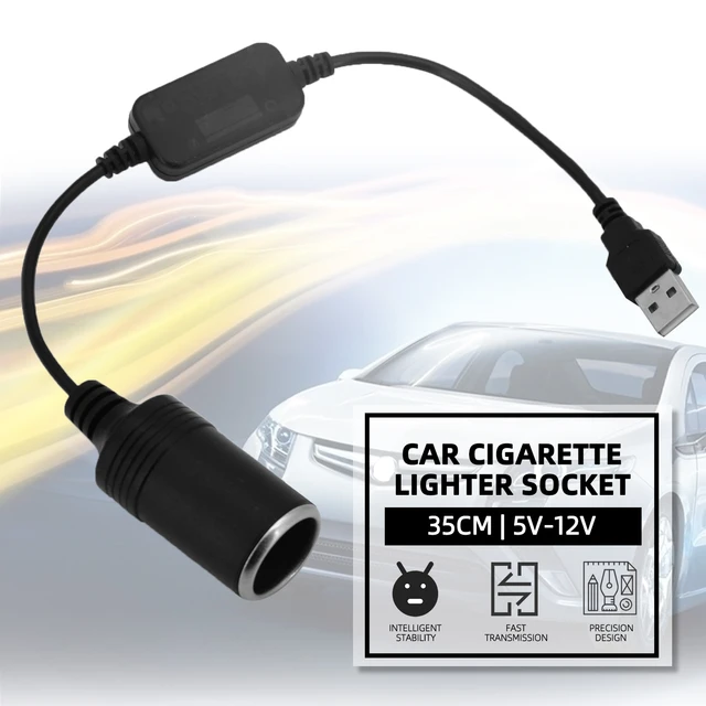 Kaufe 1PC 5V 2A USB-Anschluss auf 12V 8W Auto-Zigarettenanzünder