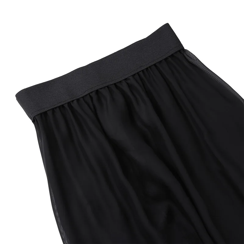 Летние сексуальные женские модные, прозрачные юбка для пляжа с оборкой прозрачные цветы Сплит длинный макси юбка пляжный купальник накидка юбка