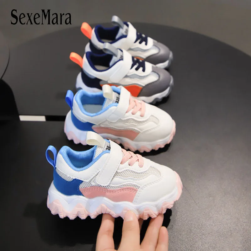 

Unisex 2020 Exquisit Girl Sneakers Toddler Boy Shoes Anti-slippery Kids Casual Shoes Nice Leather&Mesh Baby Sneakers Mesh D01072