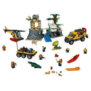 

10712 Ungle Jungle Exploration Site Building Block Toys Children Gifts Cities Compatible with City Jungle 60161