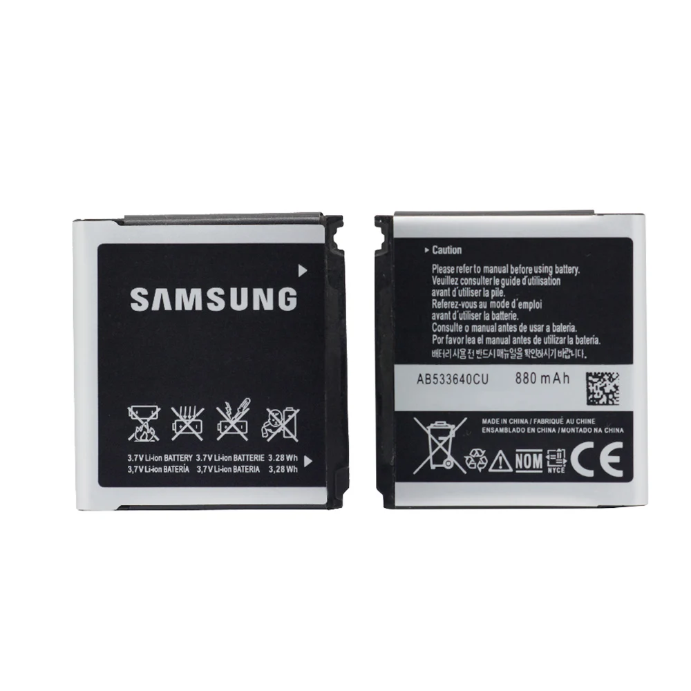 Аккумулятор для samsung C3110 AB533640CC 880mAh для samsung GT-S3600i G400 G500 F469 F268 G600 Сменный аккумулятор для телефона