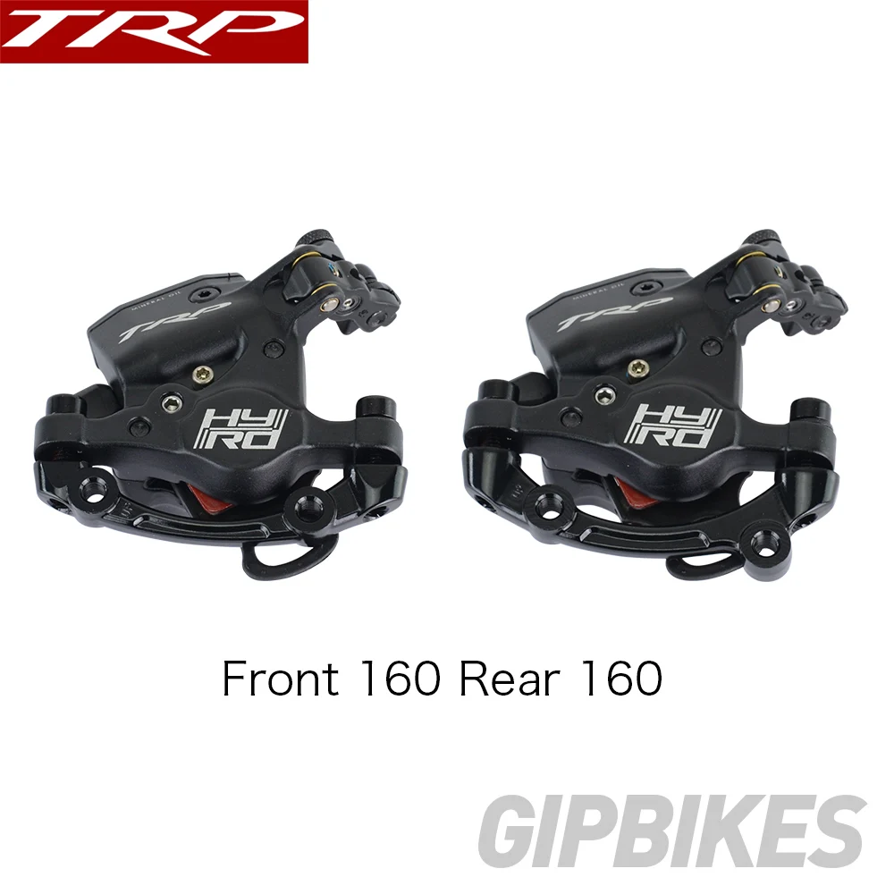 Front 160 Rear 160 TRP HY/RD Post Mount велосипедный кабель с приводом гидравлические дисковые тормоза суппорт 160 мм w/or w/o ротор передний/задний/комплект HY/RD дорожный Черный - Цвет: Front 160 Rear 160