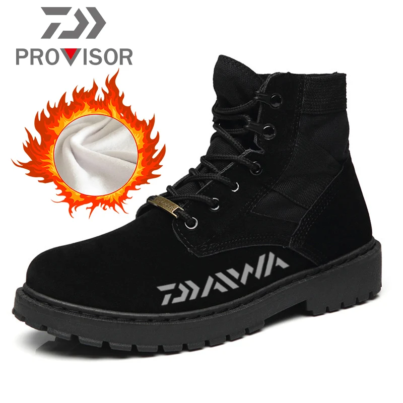 Толстая Теплая обувь для рыбалки зимняя мужская обувь для рыбалки Daiwa обувь для альпинизма износостойкая Нескользящая Уличная обувь Dawa