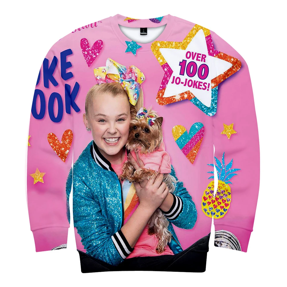 Новинка, JOJO SIWA, с 3D принтом, для женщин/мужчин, с круглым вырезом, толстовки, модные, с длинным рукавом, толстовка,, модная уличная одежда