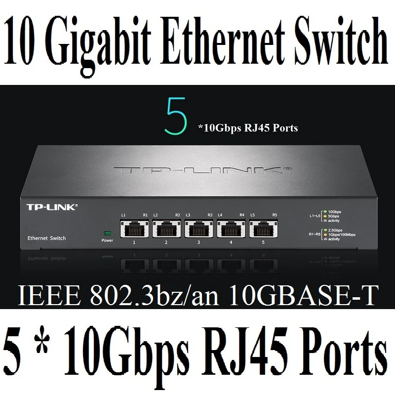 5* 10000mbps Rj45 Ports 10gbaset Switch 10 Gigabit Network Switch Ieee 802