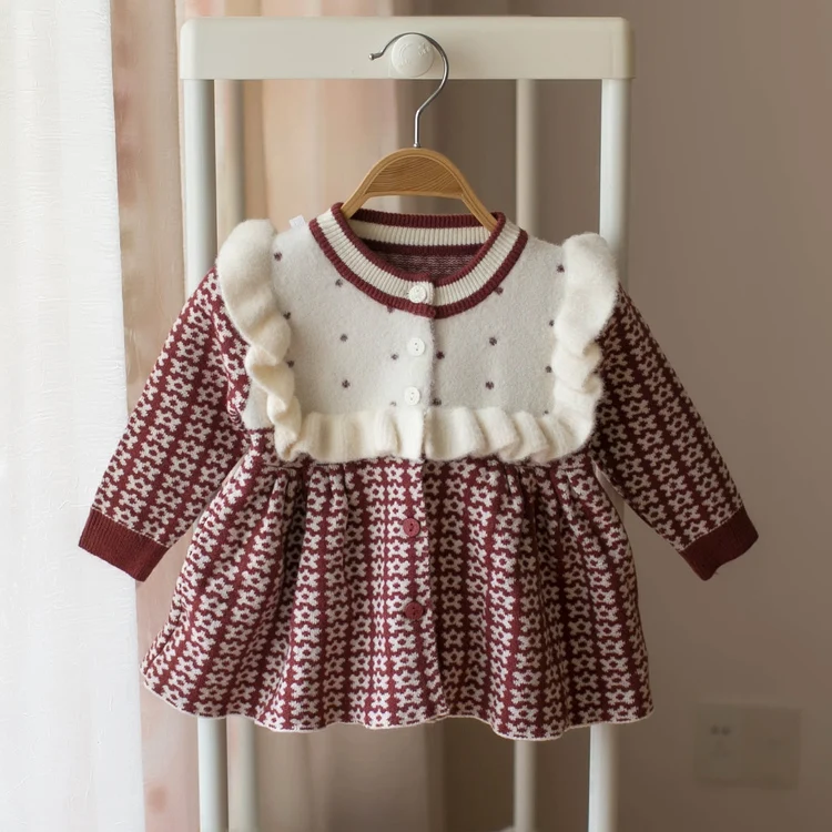 Г. Трикотажное платье для маленьких девочек; осенне-зимняя одежда для детей; топы для малышей; рубашки для девочек; Детские хлопковые рождественские платья принцессы - Цвет: picture  color