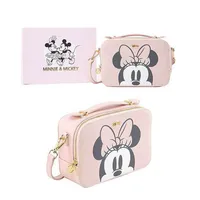 Disney Mickey Mouse Lady Camera Bag Cartoon Cute PU Leather Messenger Soulder Bag Fashion Mickey Minnie Small Handbag Square Bag 5