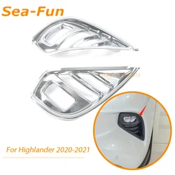 Couvercle de phare antibrouillard pour Toyota Highlander, cadre de garniture, accessoires intérieurs pour pare chocs avant, 2020, 2021, 2022 