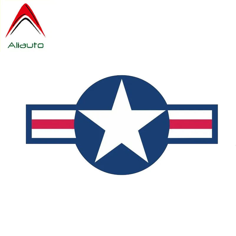 Aliauto Funny Car Sticker Motorcycle Waterproof Sunscreen Anti-UV Decal US Air Force Star Reflective Blue 13cm*6cm | Автомобили и