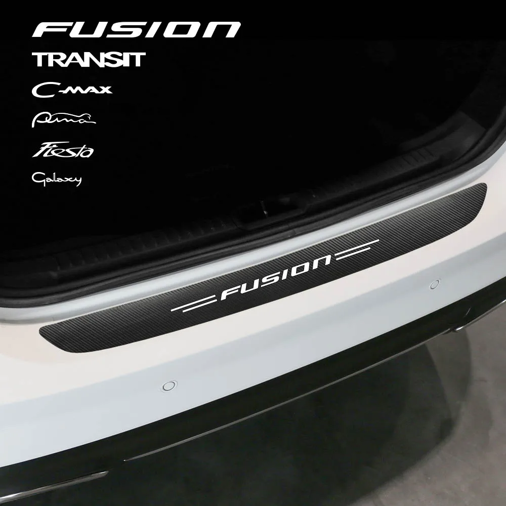 Наклейка на багажник автомобиля из углеродного волокна и кожи для Ford C SMAX EXPEDITION