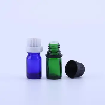 

2pcs 5ml Big Head Amber Brown Glass Drop Bottle Aromatherapy Liquid for essential basic massage oil Pipette Bottles Refillable