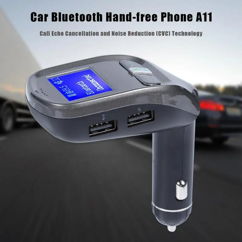 A11 автомобильный комплект Bluetooth 4,2 fm-передатчик беспроводной громкой связи MP3-плеер USB зарядное устройство поддержка воспроизведения музыки на u-диск