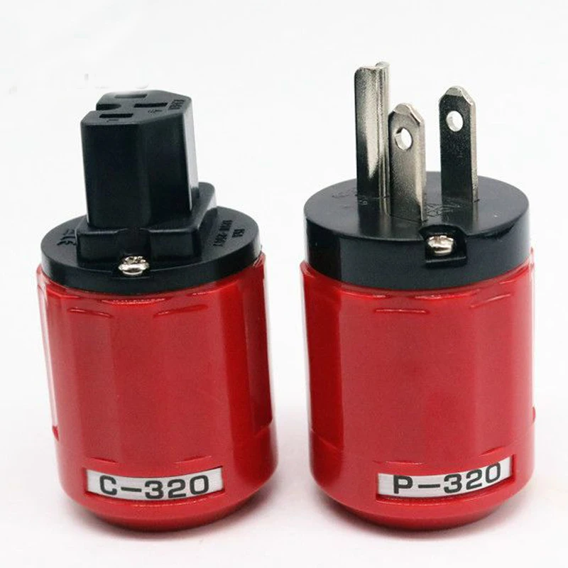 

Hi-End Pair Gold plated US power cords power plug Hifi US Power Plug Audio Power Connector IEC Female Plug
