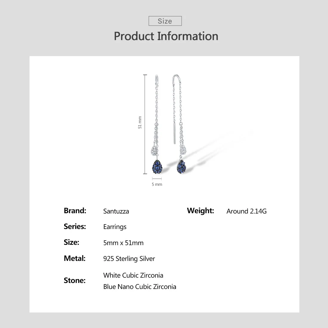 La Precosa Sterlng Slver Dancng Cubc Zrcona Teardrop Pendant