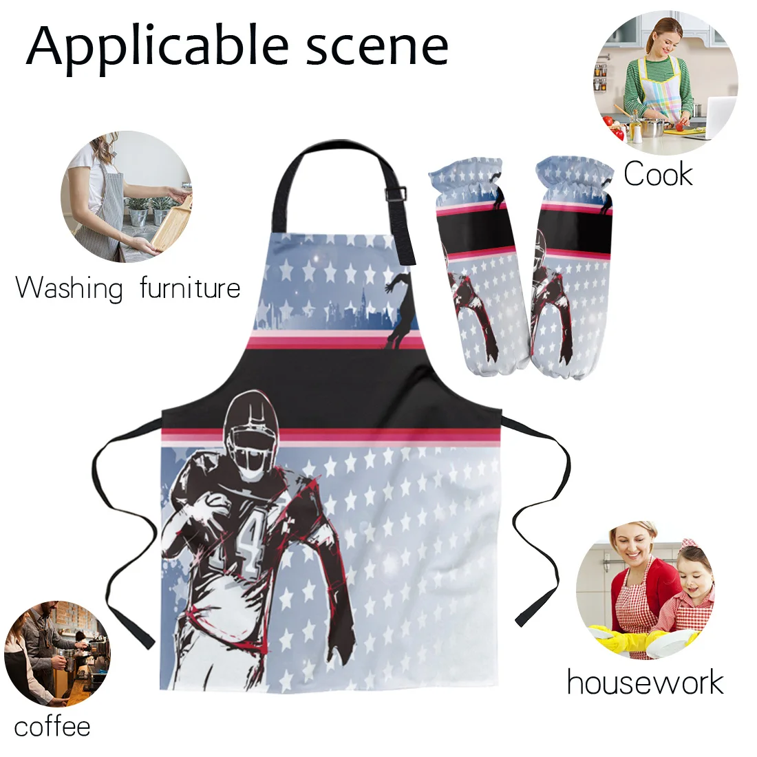 Набор фартуков для хоккея с энтузиазмом на шлеме спортивный кухонный нагрудник