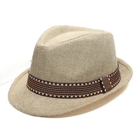 Autumn and winter new retro men's hat Fedoras top jazz plaid hat adult bowler hat classic version headdress hat fedora cap 6