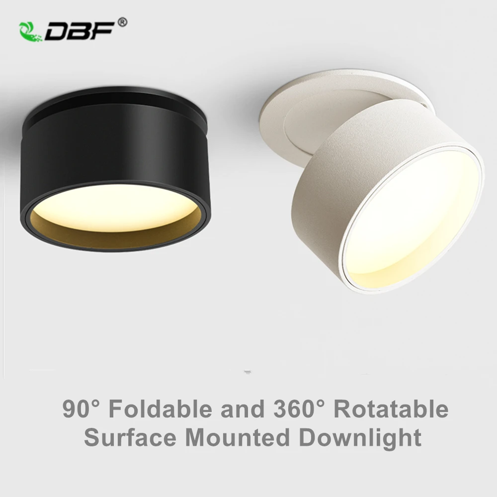

[DBF]Angle Adjustable LED Downlight Dimmable 7W 10W 12W Ceiling Recessed Downlight TV Background Spot Lights 3000K 4000K 6000K