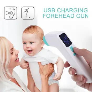 

Infrared Thermometer USB Charging LCD Body Thermometer Forehead Thermometer Contactless Doctors Household Accessories
