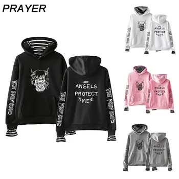 

New Lil Peep Fake Two Pieces Hoodie Hellboy Lil.peep Men/Women Hooded Pullover Male Female Sudaderas Cry Baby Hood Hoddies