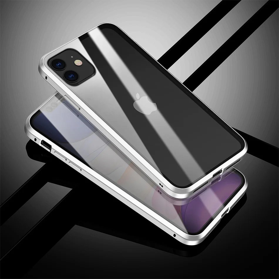Анти-писк Магнитный чехол для телефона для iPhone 11 11 Pro Max XR XS Max X 7 8 6 6S Plus защита экрана закаленное стекло чехол
