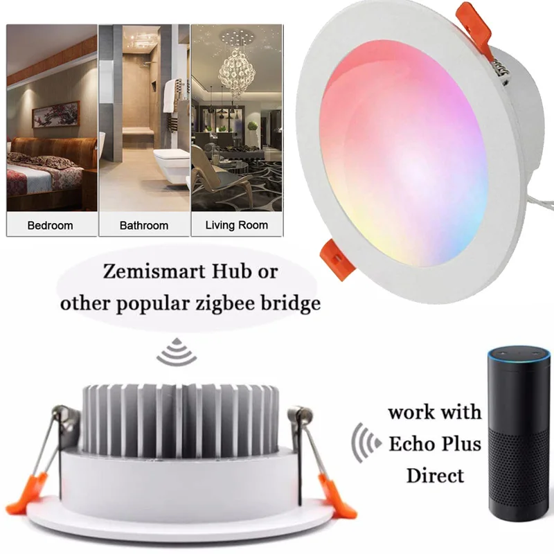 

Wi-Fi Downlights LED Downlights Bar Wireless RGBW WIFI Control Home Bedroom Decoration Atmosphere Lamp Alexa Ceiling Spotlight