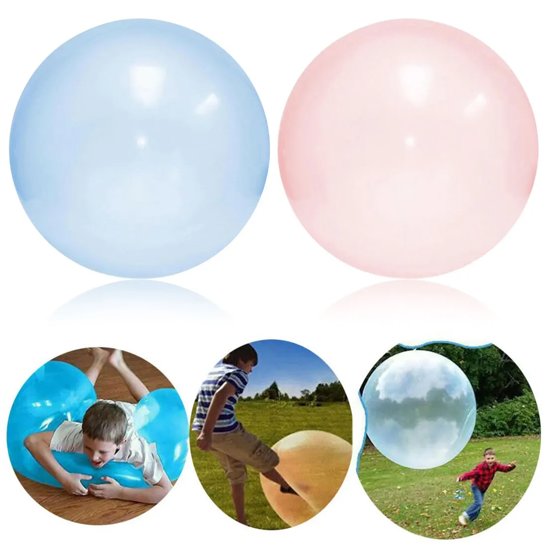 

Children Adults Outdoor Inflatable Gift Soft Air Water Filled Bubble Ball Blow Up Balloon Toy Fun Party Game Summer Gifts 2020