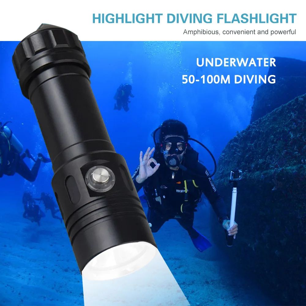 Details about 5000LM 3*L2 LED Diving Flashlight Powerful Dive Torch 100M Underwater IPX8 Details about 5000LM 3*L2 LED Diving Flashlight Powerful Dive Torch 100M Underwater IPX8