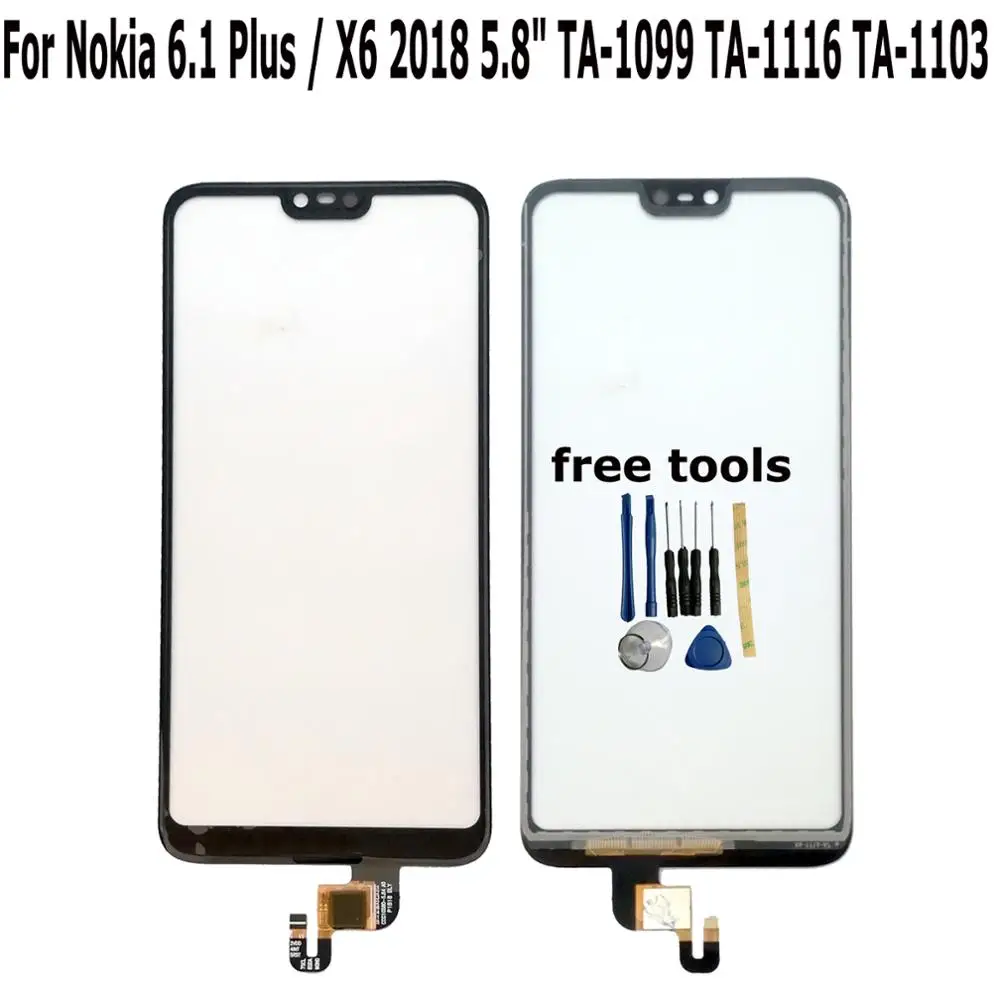 

Shyueda 100% New For Nokia 6.1 Plus X6 2018 5.8" TA-1099 TA-1116 TA-1103 Outer Front Glass Touch Screen Digitizer