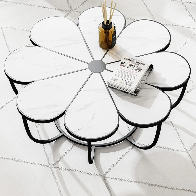 80cm Diameter Large Petal Shape Marble Table 6 80cm Diameter Large Petal Shape Marble Table 6