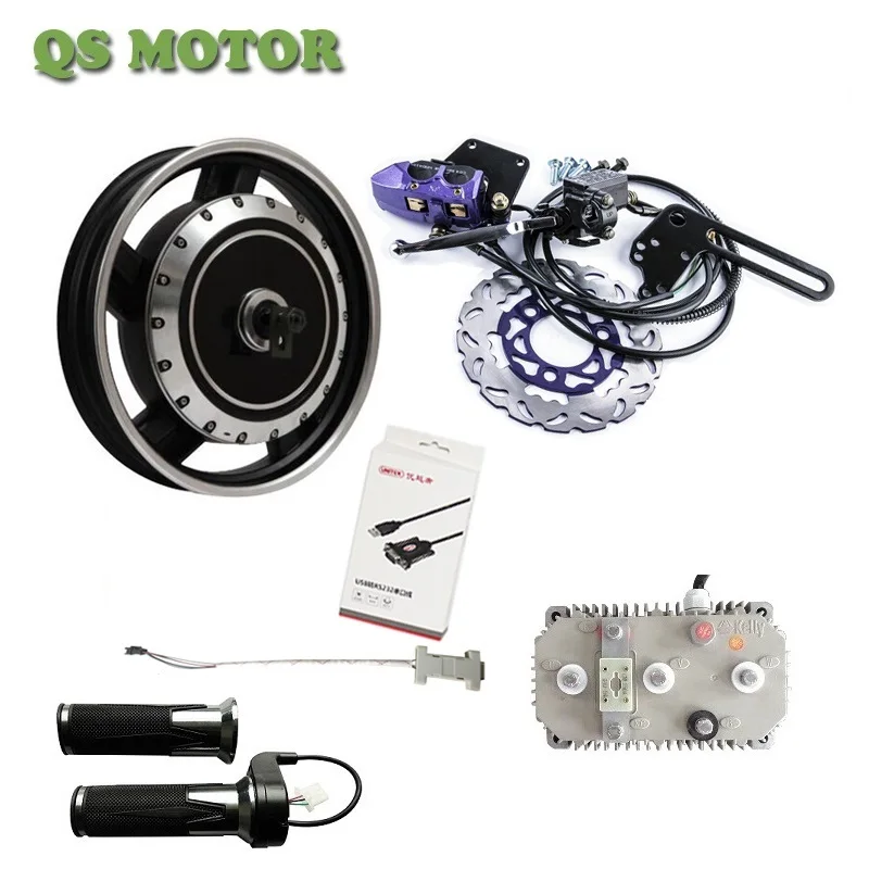 Qs273 4000w 72v V3 16inch Electric Motorcycle Motor Conversion Kits