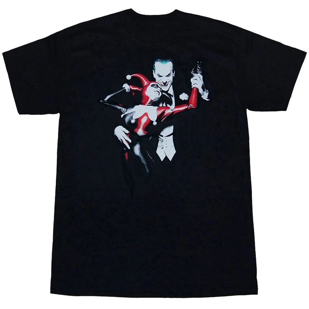 Футболка с принтом Джокер и Харли Куинн от Alex Ross | Мужская одежда