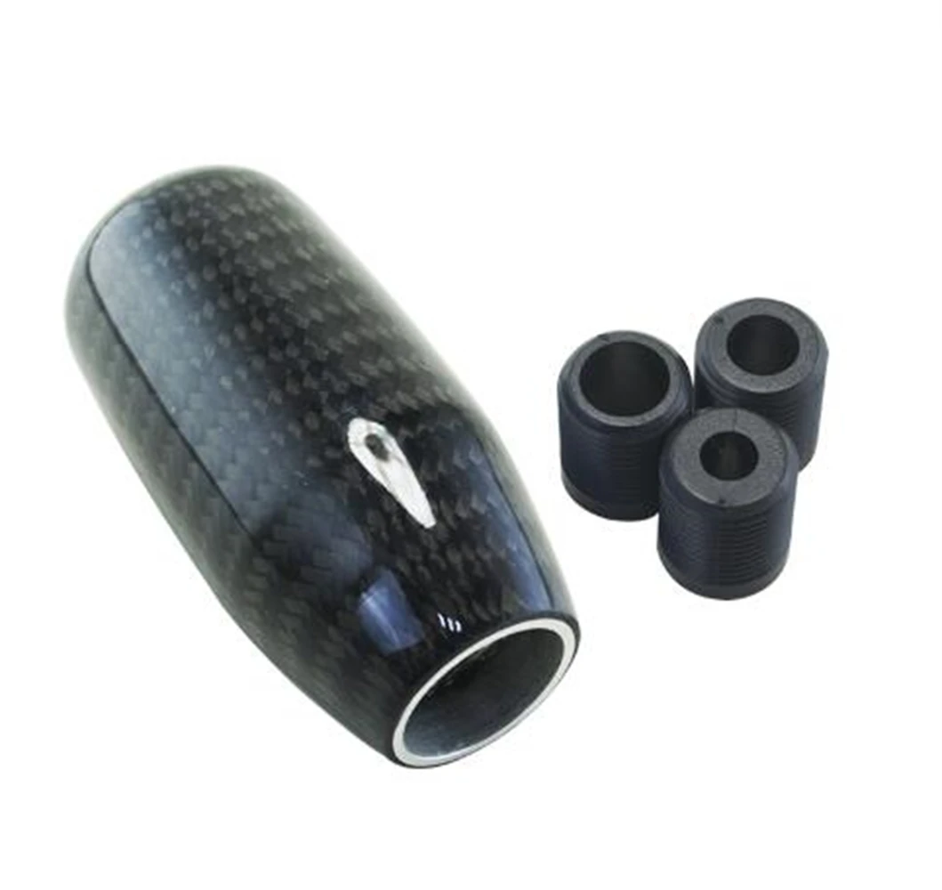 Universal รถคาร์บอนไฟเบอร์ Shift Knob เกียร์ Shift Shifter Lever Knob สำหรับ Honda Toyota Nissan