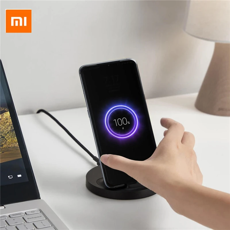 

Xiaomi Vertical Wireless Charger 20W Max with Flash Charging Qi Compatible Multiple Safe Stand Horizontal for Xiaomi Smartphone