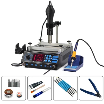 

YIHUA 853AAA BGA Professional Welding Tool Functions 3 in 1 Tin Soldering Iron Rework Station Desoldering Soldering Iron Tools