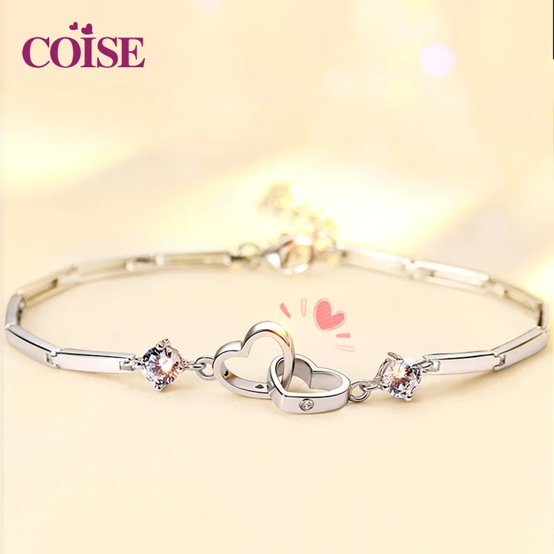 S925 Серебряный браслет с изображением сердца
