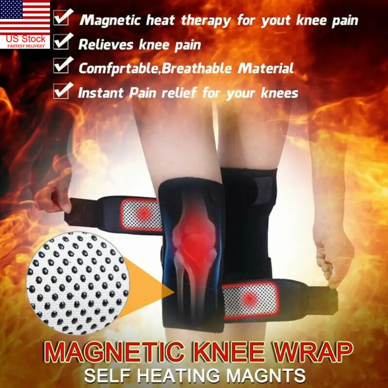 

1Pcs Newest Self Heating Pain Relief Knee Support Pad Magnetic Thermal Therapy Arthritus Support Brace Knee Protect Dropshipping