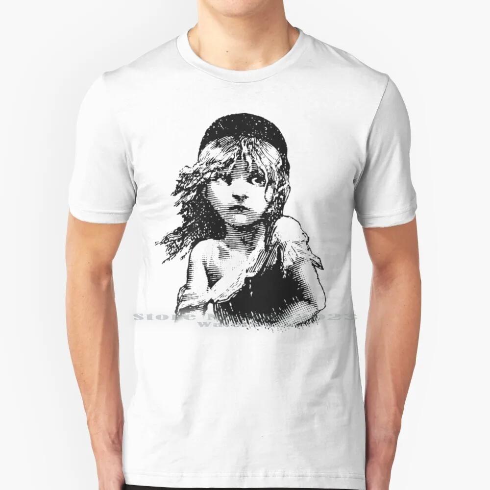Les Mis T Shirt 100% Puro Cotone Big Size Les Miserables Cosette Les Mis