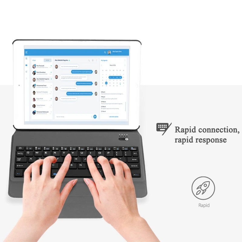 Ультратонкий чехол с Bluetooth клавиатурой и подставкой для Air1 и Air2 и Pro9.7 и Ipad и Ipad- черный